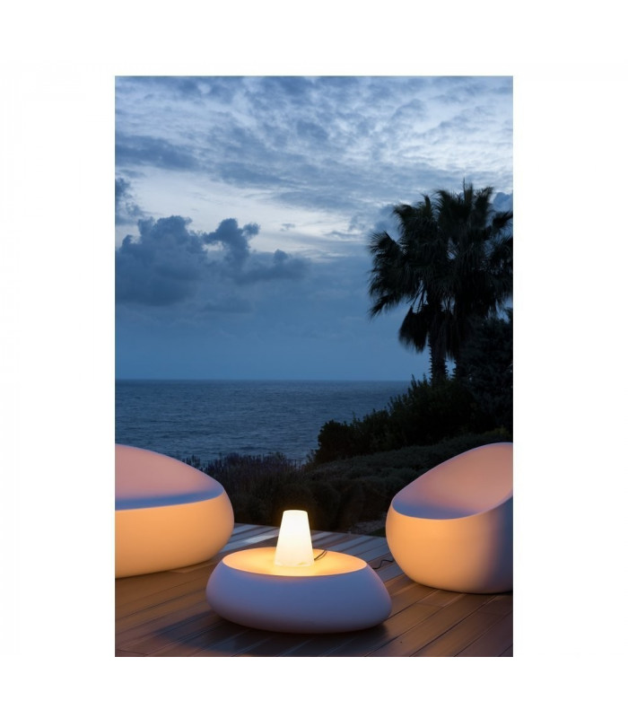 1 Light Outdoor Table Lamp, E27, Ip44, White