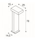 LED Outdoor Floor Stand, Rust-Coloured, Ip55 3000K