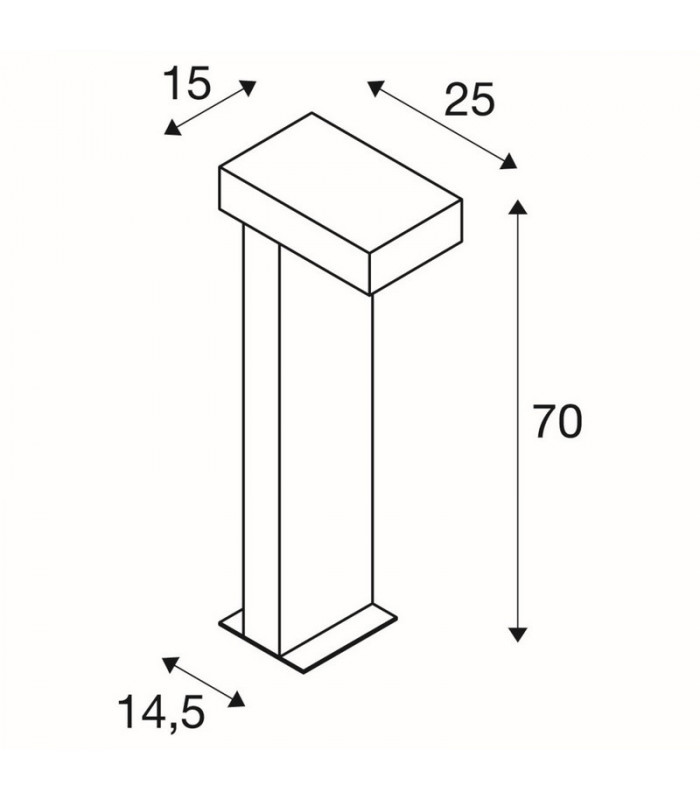 LED Outdoor Floor Stand, Rust-Coloured, Ip55 3000K