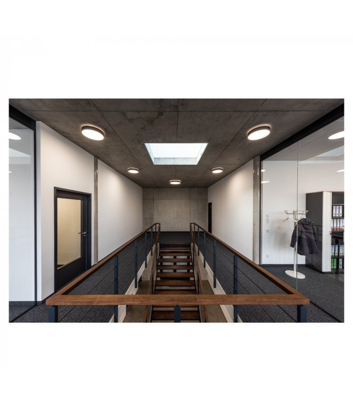LED Outdoor Surface-Mounted Ceiling Light, Triac, Black, 3000, 4000K