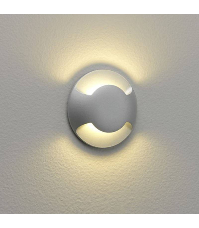 LED 1 Light Outdoor Wall Light Painted Silver IP67