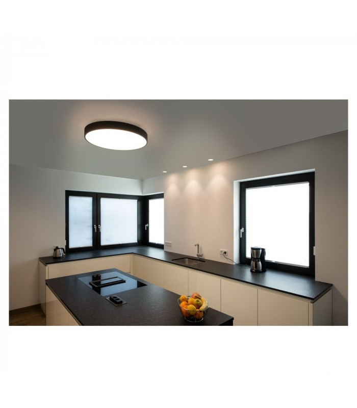 LED Outdoor Surface-Mounted Ceiling Light, Dali, Black, 3000, 4000K