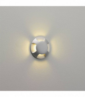 LED 1 Light Outdoor Wall Light Painted Silver IP67