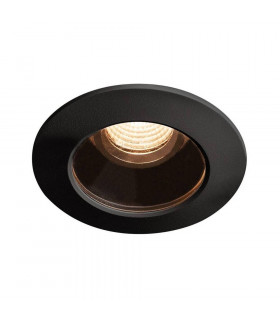 LED Outdoor Recessed Ceiling Downlight, Black, IP65, 2700K