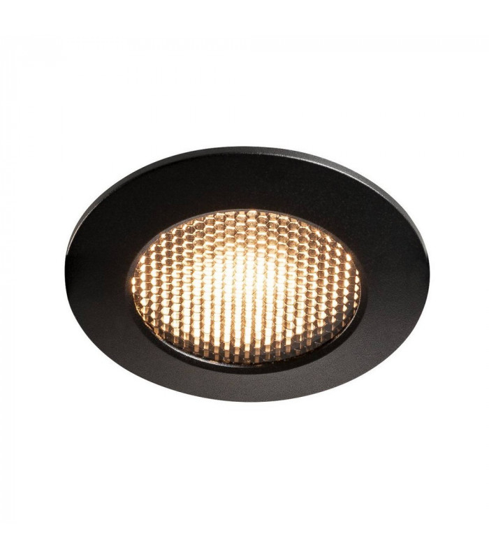 LED Outdoor Recessed Ceiling Downlight, Black, IP65, 2700K