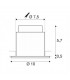 LED Outdoor Recessed Ceiling Downlight, Black, White, Ip65, 2700K