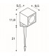 LED Outdoor Ground Spike Light, Rust Coloured Ip65, 3000K, 45d