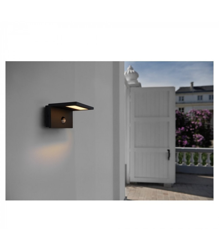 LED Outdoor Sensor Wall Down Light, Ip44, Anthracite, 3000K