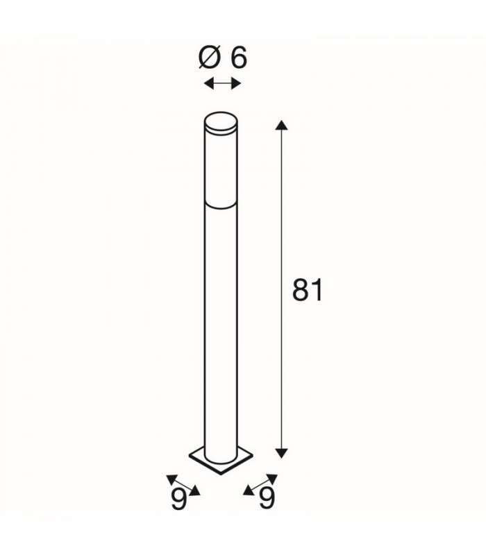 LED Outdoor Floor Stand, Stainless Steel 316, Ip44, 8.5W