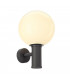 1 Light Outdoor Globe Wall Light, E27, Anthracite, Ip44