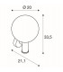 1 Light Outdoor Globe Wall Light, E27, Anthracite, Ip44