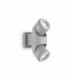 2 Light Outdoor Wall Light Grey IP44, GU10