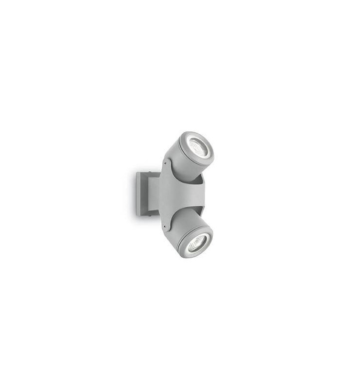 2 Light Outdoor Wall Light Grey IP44, GU10