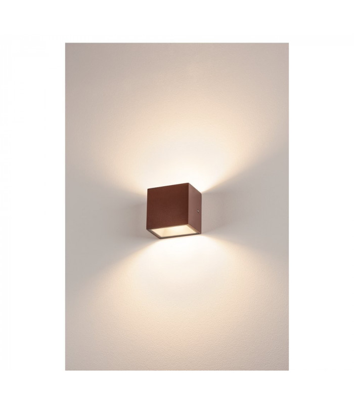 LED Outdoor Surface-Mounted Wall And Ceiling Light, Rust Coloured, Ip44, 3000K, 10W