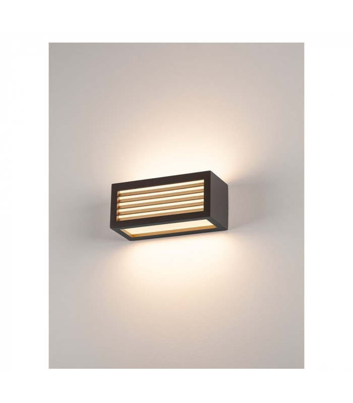 LED Outdoor Up Down Surface-Mounted Wall Light, Anthracite, Ip44, 3000K, 19W