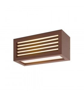 LED Outdoor Up Down Surface-Mounted Wall Light, Rust Coloured, Ip44, 3000K, 19W