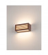 LED Outdoor Up Down Surface-Mounted Wall Light, Rust Coloured, Ip44, 3000K, 19W