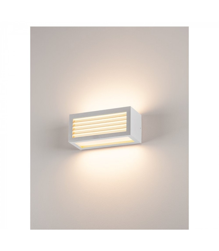 LED Outdoor Up Down Surface-Mounted Wall Light, White, Ip44, 3000K, 19W