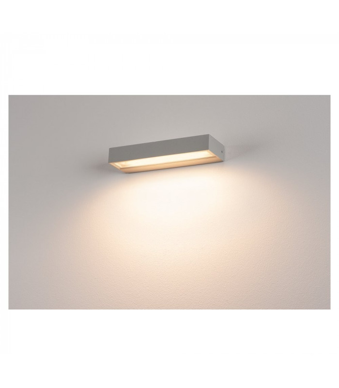 LED Outdoor Surface-Mounted Wall Light, Ip54, Silver, 3000K