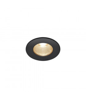 LED Outdoor Recessed Ceiling Downlight, Round Dl Ip65 Black 1800-3000K