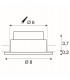 LED Outdoor Recessed Ceiling Downlight, Round Dl Ip65 Black 1800-3000K
