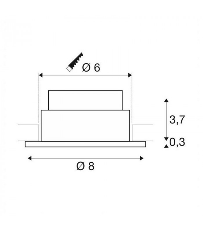 LED Outdoor Recessed Ceiling Downlight, Round Dl Ip65 Silver 1800-3000K