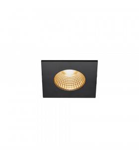 LED Outdoor Recessed Ceiling Downlight, Angular Dl Ip65 Black 1800-3000K