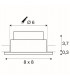 LED Outdoor Recessed Ceiling Downlight, Angular Dl Ip65 Black 1800-3000K