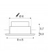 LED Outdoor Recessed Ceiling Downlight, Angular Dl Ip65 Silver 1800-3000K