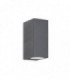 2 Light Outdoor Up Down Wall Light Anthracite IP44, G9