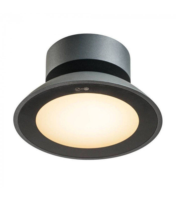 LED Outdoor Surface-Mounted Ceiling Light, Anthracite, Ip44, 3000K