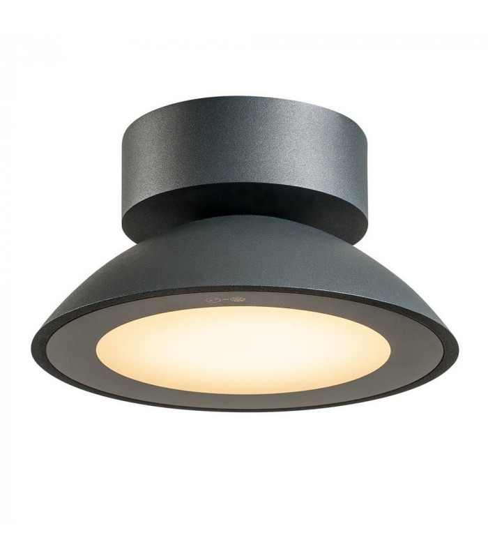 LED Outdoor Surface-Mounted Ceiling Light, Anthracite, Ip44, 3000K
