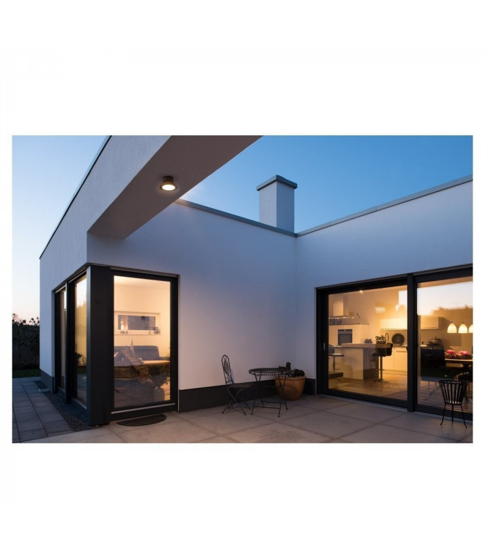 LED Outdoor Surface-Mounted Ceiling Light, Anthracite, Ip44, 3000K