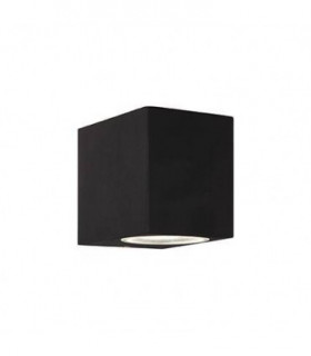 1 Light Outdoor Wall Light Black IP44, G9