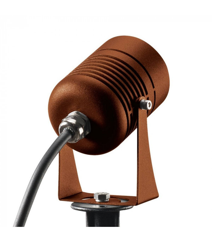 LED Outdoor Ground Spike Light, Rust Coloured, Ip55, 3000K, 40d