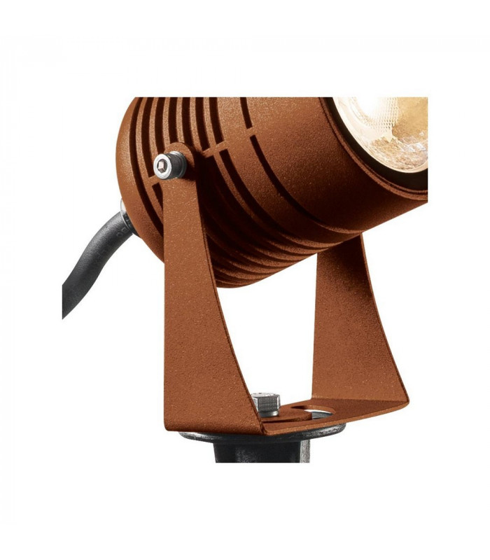 LED Outdoor Ground Spike Light, Rust Coloured, Ip55, 3000K, 40d
