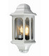 1 Light Outdoor Flush Wall Lantern Lamp White, E27