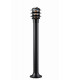 1 Light Outdoor Bollard Lamp Black, E27