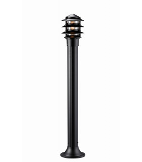 1 Light Outdoor Bollard Lamp Black, E27