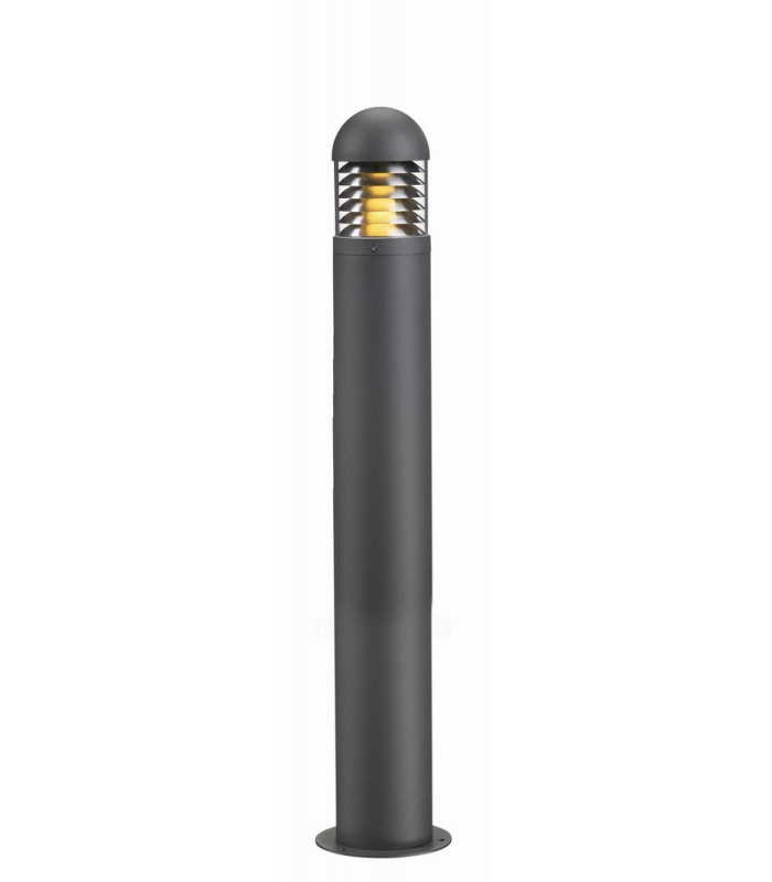 1 Light Outdoor Bollard Lamp Grey IP44, E27