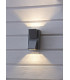 LED Up Down 2 Light Outdoor Wall Lamp Grey IP44