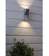 LED Up Down 2 Light Outdoor Wall Lamp Grey IP44