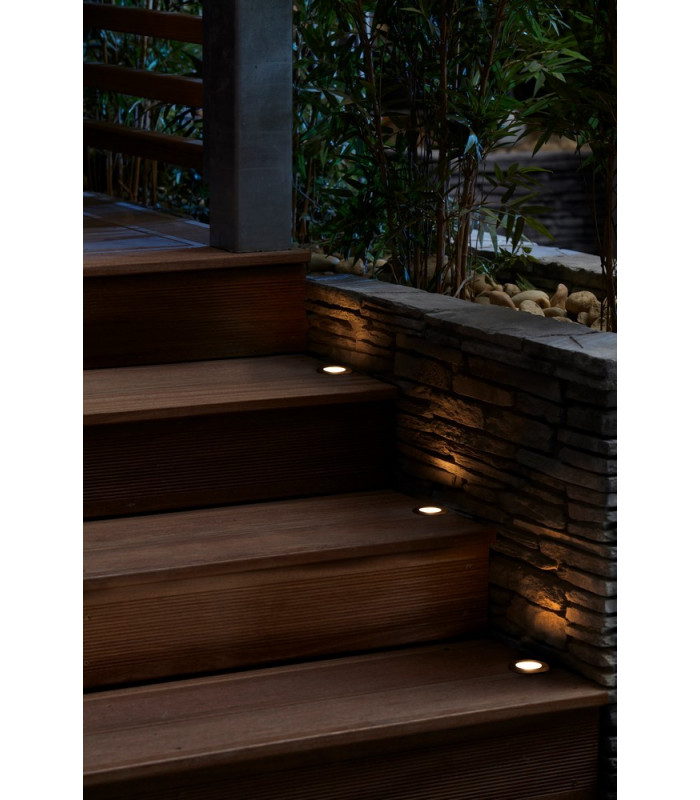 LED 3 Light Outdoor Garden Recessed Spotlight Black IP67
