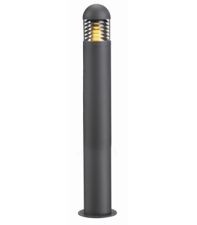 1 Light Outdoor Bollard Lamp Grey IP44, E27