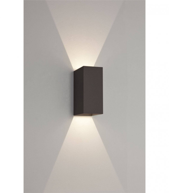 LED Outdoor Up Down Wall 2 Light, Black, IP65