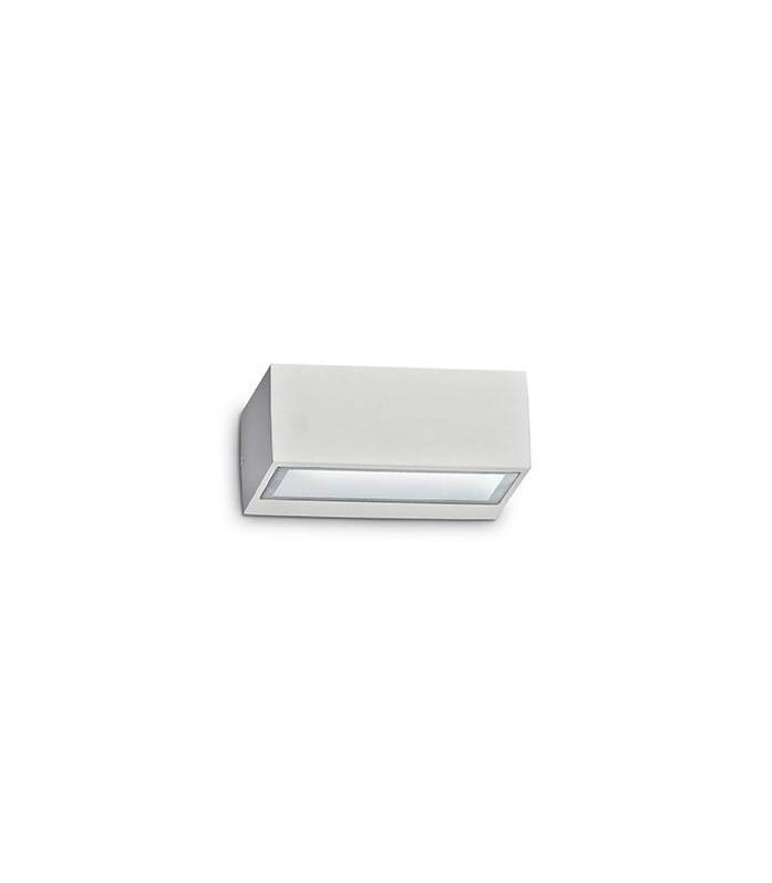 1 Light Outdoor Twin Up Down Wall Light White IP44, G9