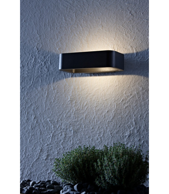 LED Up Down Outdoor Wall Lamp Grey IP44