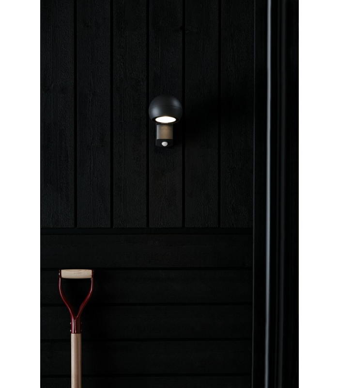 LED Outdoor Wall Lamp Grey with PIR IP44
