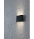 LED Up Down Outdoor Flush Wall Lamp Grey IP44