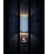 LED Up Down Outdoor Flush Wall Lamp Grey IP44